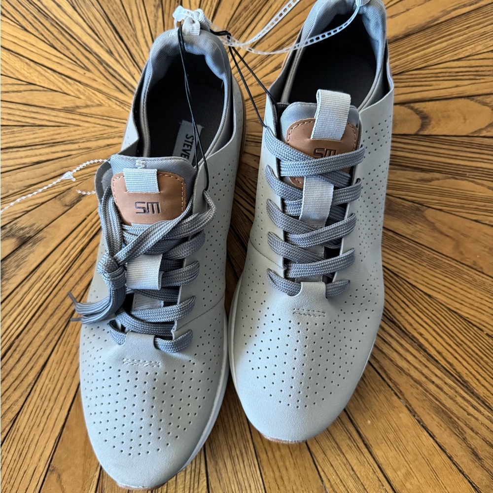Steve Madden Gray Perforated Sneakers